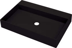 Deante umywalka nablatowa granitowa Correo nero CQR_NU6S