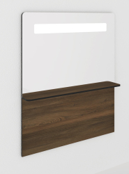 Devo lustro z oświetleniem LED Danubio 2.0 119x120 prawe Oak Halifax Tabak H28 DA2-LUPLP120x119-H28
