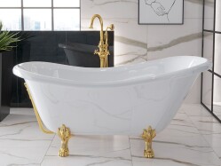 Besco wanna wolnostojąca Otylia 170x77 nogi złote WKO-170W+ZL