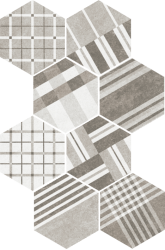 Equipe gres Hexatile Cement Geo Grey 17,5x20 22101