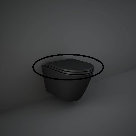 Rak Ceramics deska slim WC wolnoopadająca Feeling MATT BLACK RSTSC3901504