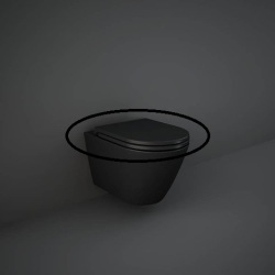 Rak Ceramics deska slim WC wolnoopadająca Feeling MATT BLACK RSTSC3901504