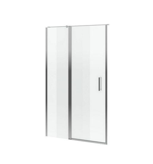 Excellent drzwi do wnęki otwierane ze ścianką stałą 140 chrom Mazo KAEX.3025.1D.0650.LP + KAEX.3025.1S.1400.LP
