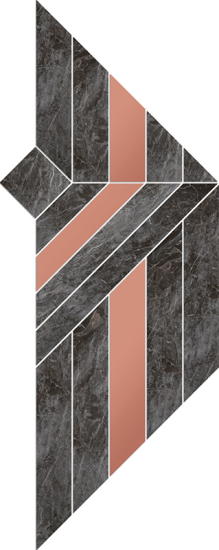 Tubądzin płytka ścienna Sedona A mozaika 38,0x19,0 mat+połysk