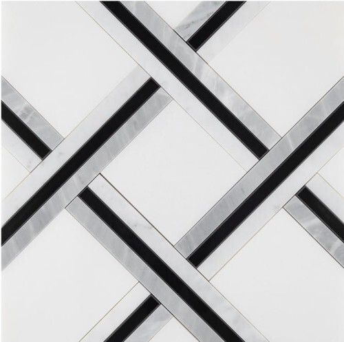 Dunin mozaika kamienna Manorial Pure White Quadron 30x30