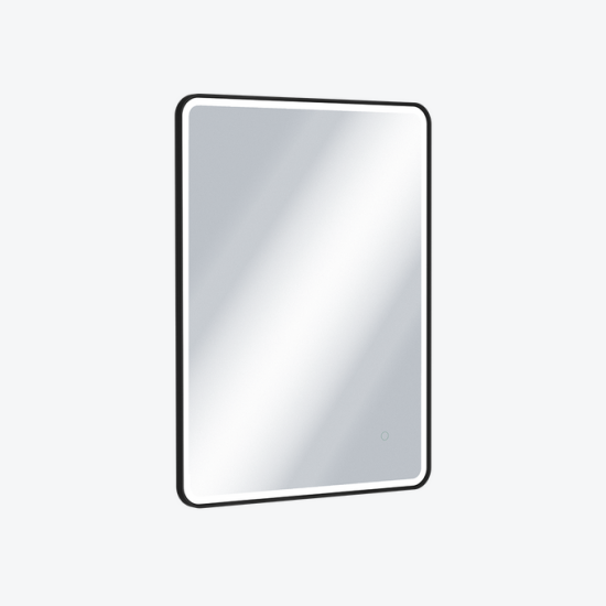 Excellent Corido lustro 80x60 cm prostokątne LED mata grzewcza czarny mat