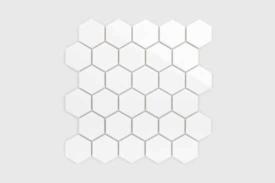 Raw Decor mozaika Heksagon Duży Biały Matowy HDBM