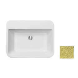 Besco umywalka wolnostojąca Assos S-Line Glam Złota 52x41 UMD-AP-WOZ