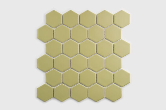 Raw Decor mozaika Heksagon Duży Golden Olive Matowy HDGOM