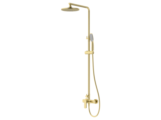 Vedo Aletta zestaw prysznicowy natynkowy - ścienny złoto szczotkowane