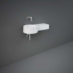 Rak Ceramics umywalka ścienna - blat z prawej Petit 77x36 PETWB27700AWHA