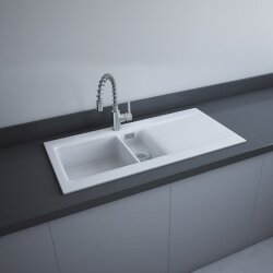 Rak Ceramics zlewozmywak 1,5-komorowy 101x51 biały mat DRE1BIM