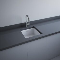 Rak Ceramics zlewozmywak 1-komorowy ceramiczny 45x48 biały mat SILVBIM
