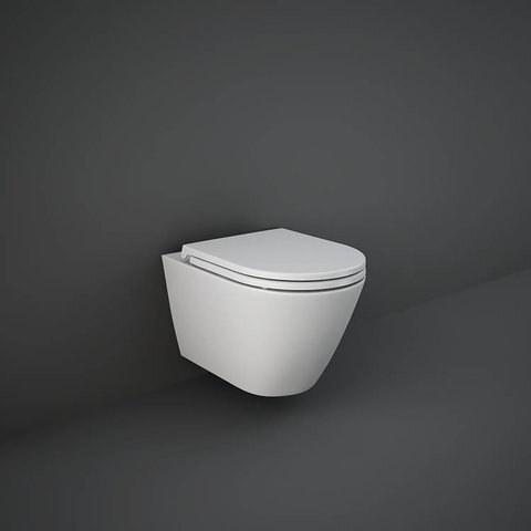 Rak Ceramics miska WC Rimless 52cm + deska wolnoopadająca Feeling MATT WHITE FEEL1SET