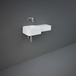 Rak Ceramics umywalka ścienna - blat z prawej Petit 77x36 PETWB47700AWHA