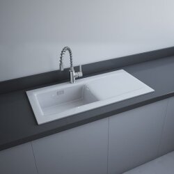 Rak Ceramics zlewozmywak 1-komorowy 101x51 alpejska biel DRE2BIP