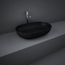 Rak Ceramics umywalka slim nablatowa Feeling 55x35 MATT BLACK FEECT5500504A