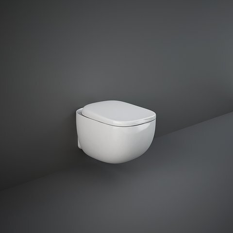 Rak Ceramics miska WC podwieszna Rimless 52cm + deska wolnoopadająca Illusion ILLWC1446AWHA+ILLSC3901WH