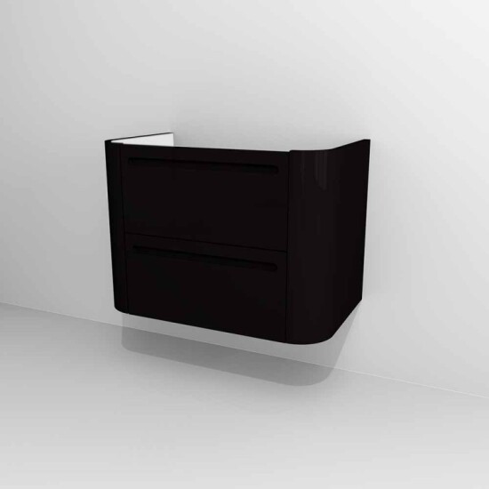 Devo szafka pod umywalkę Gloria 2.0 wisząca 70x42 Perfect Touch Black F97 gładka