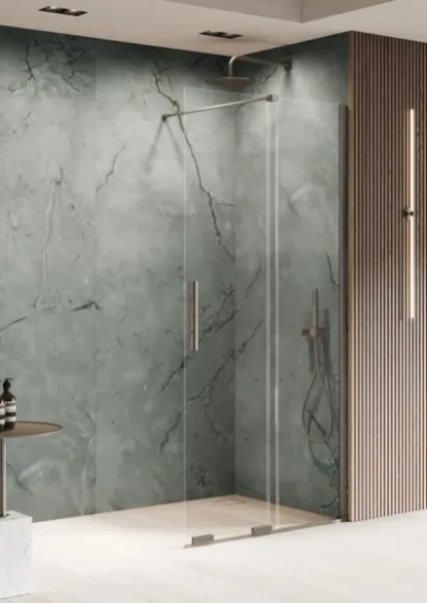 New trendy drzwi walk-in suwane Smart 120 cm gunmetal brushed