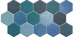 Realonda gres Hex Aquamarine 26,5x51