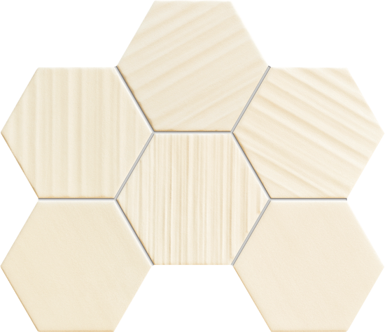 Horizon płytka ścienna Horizon hex ivory mozaika 28,9x22,1 mat+połysk