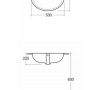 Rak Ceramics umywalka wpuszczana Jessica 53x44 LAJE00001