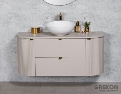 Grekon szafka łazienkowa kaszmirowa 120cm MIA z umywalką 