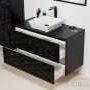 Grekon szafka z umywalką Cobra 103x50 czarna CBR-C-U100/48/2 + QUADRO