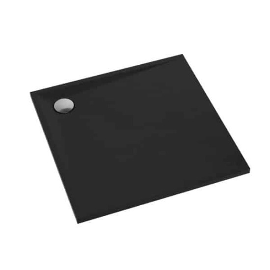 Schedpol brodzik kwadratowy Libra Black Stone 80x80 kompozyt kamienny