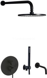 Paffoni Jo zestaw wannowo prysznicowy podtynkowy czarny mat