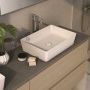 Rak Ceramics umywalka slim nablatowa Feeling 50x36 MATT WHITE FEECT5000500A