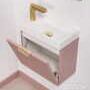 Grekon szafka łazienkowa różowa 50cm FRESCO z umywalką