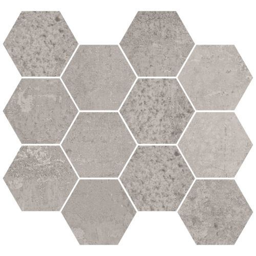 Aparici gres Metallic Grey Natural Mosaico Hexagonal 28x30