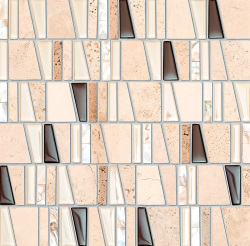 Tubądzin płytka ścienna Elements Drops stone beige 30x30 mozaika mat+połysk