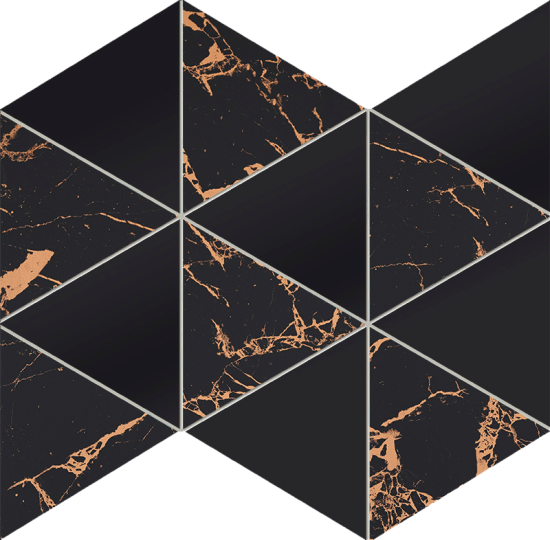 Tubadzin płytka ścienna Gold Moon dark mozaika 32,8x25,8 mat + połysk
