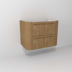 Devo szafka pod blat Gloria 2.0 wisząca 70 cm Oak Endgrain Classic Synchro F108 ryflowana
