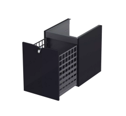 Oristo szafka niska boczna Siena 40 cm z koszem cargo czarny mat