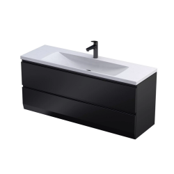 Oristo szafka z umywalką Brylant Compact 120x38 czarny mat