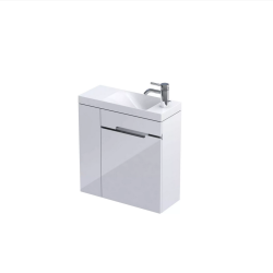 Oristo zestaw meblowy Silver 55 cm lewa biały połysk chrom