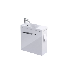 Oristo zestaw meblowy Silver 55 cm prawa biały połysk chrom