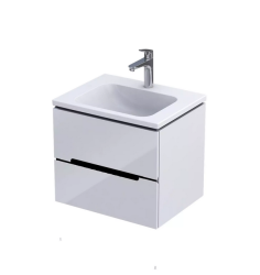 Oristo szafka z umywalką Silver 60x45 biały połysk czarny