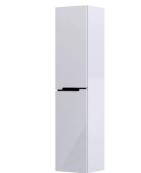 Oristo szafka wysoka boczna Silver 35 cm uniwersalna lewa/prawa biały połysk czarny