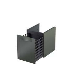 Oristo szafka niska boczna Skagen 40 cm z koszem cargo oliwkowy mat
