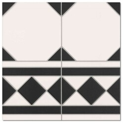 Realonda płytka podłogowa Oxford Negro Cenefa 33,3x33,3