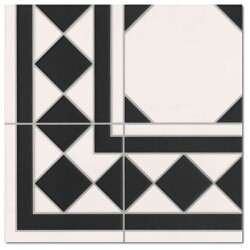 Realonda płytka podłogowa Oxford Negro Esquina 33,3x33,3