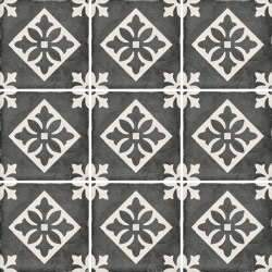 Equipe Gres Art Nouveau Padua Black Dekor 20x20 24416