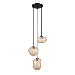 Italux lampa wisząca Hatella PND-112038-3A-BRO+AMB