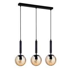 Italux lampa wisząca Ravena PND-2324-3L BK+AMB