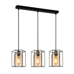 Italux lampa wisząca Kalula PND-78901-3-BK+AMB